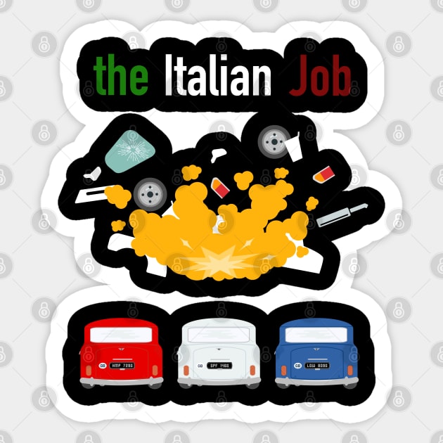 The Italian Job Sticker by TeawithAlice